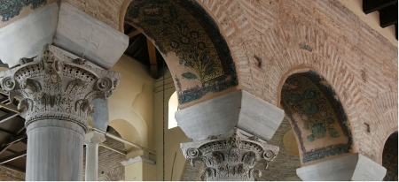 The Church of the Acheiropoietos in Thessaloniki, Greece, was constructed in the Byzantine era
